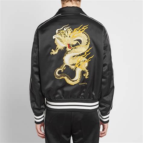 versace collection down jacket black|Versace varsity jacket.